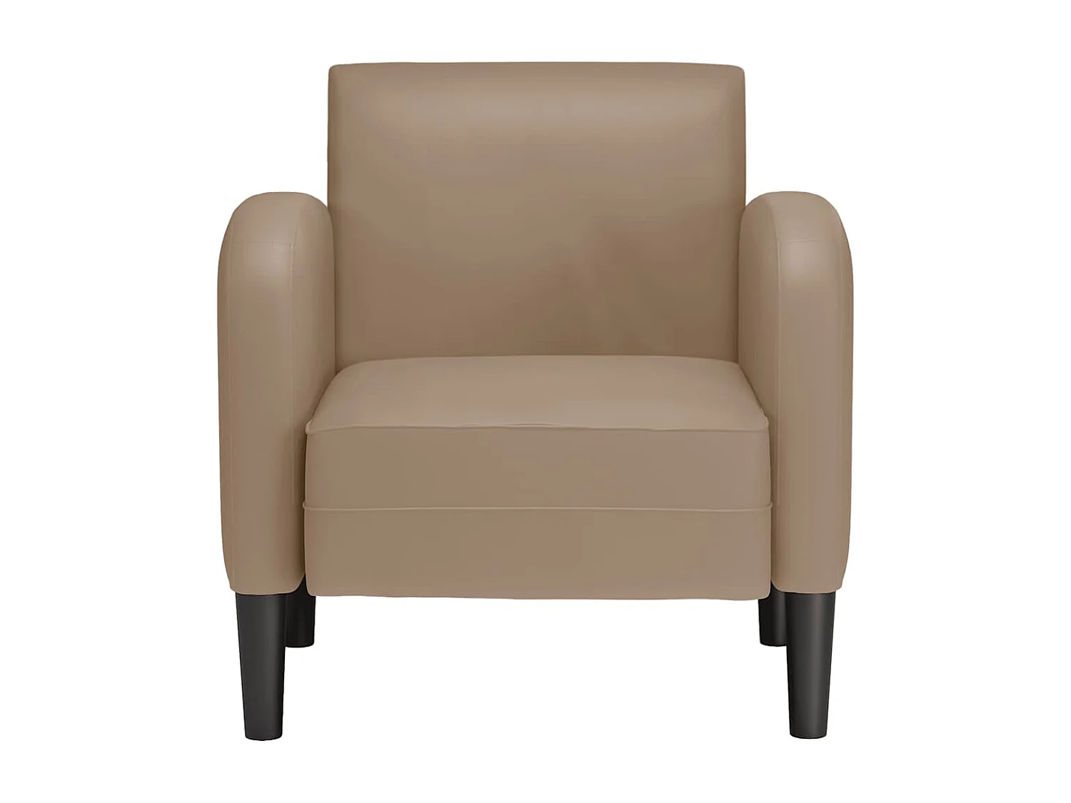 Divano poltrona con braccioli cappuccino nero 54 cm