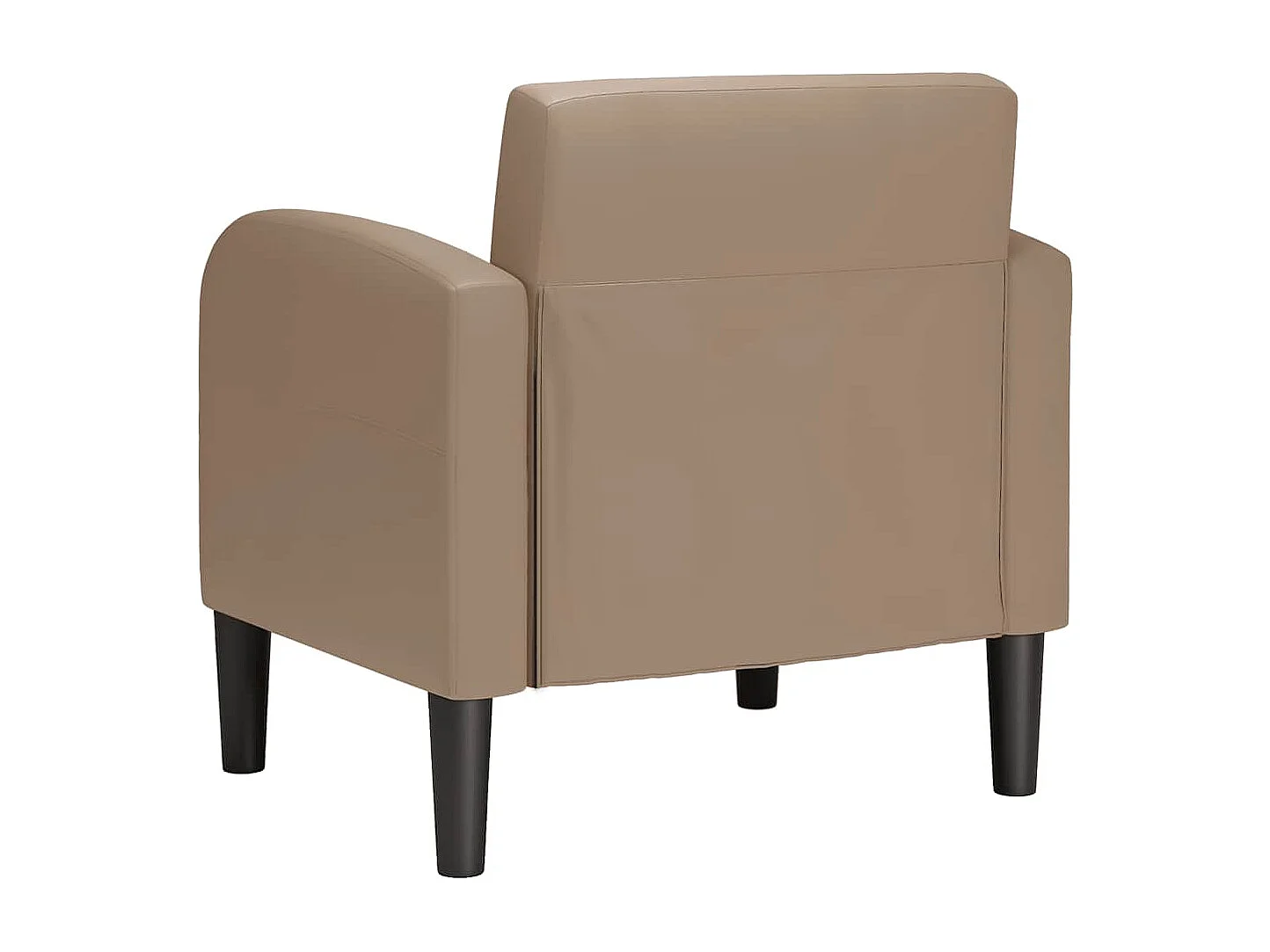 Divano poltrona con braccioli cappuccino nero 54 cm