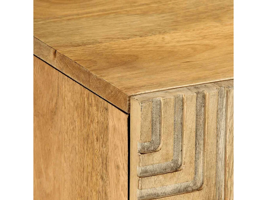 Mueble de TV marrón 105x33x46 cm Madera maciza de mango