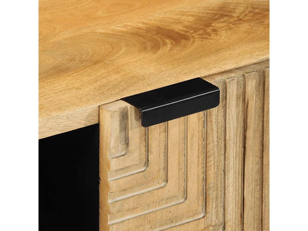 Mueble de TV marrón 105x33x46 cm Madera maciza de mango