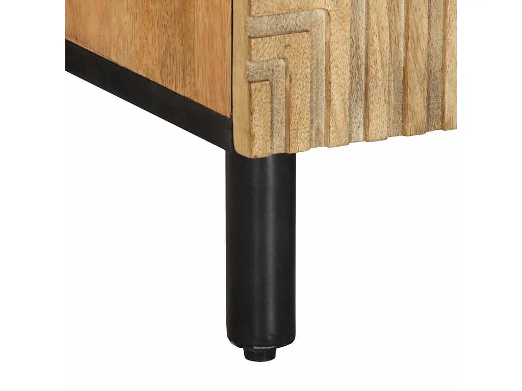 Mueble de TV marrón 105x33x46 cm Madera maciza de mango