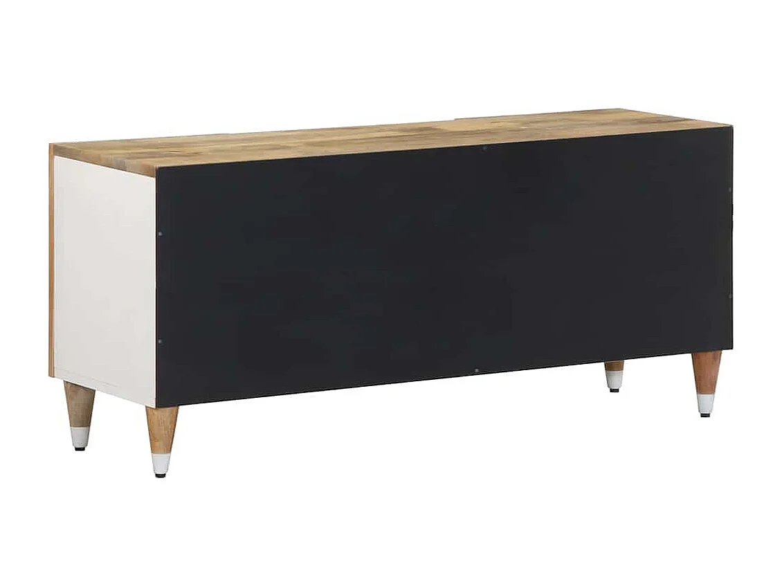 Meuble TV 105x33,5x46 cm bois massif de manguier