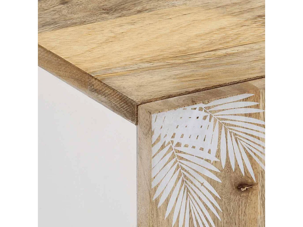 Meuble TV 105x33,5x46 cm bois massif de manguier