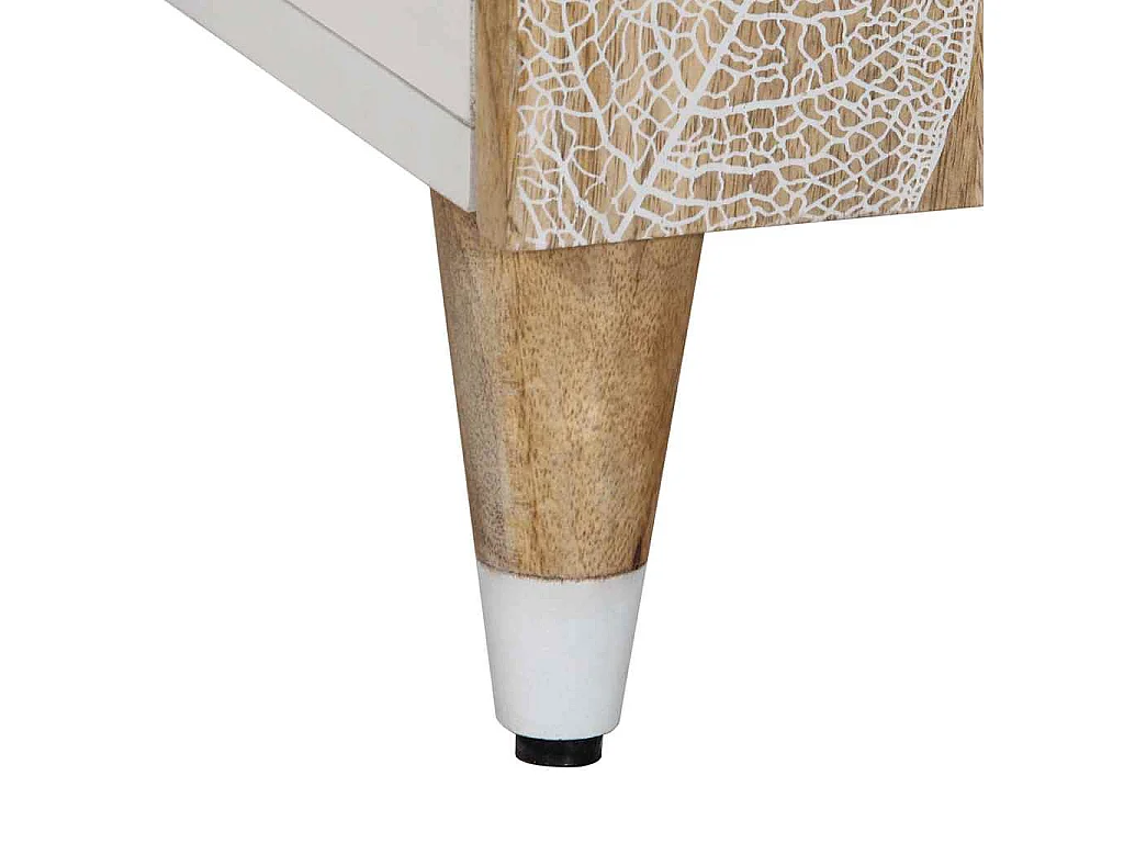 Meuble TV 105x33,5x46 cm bois massif de manguier