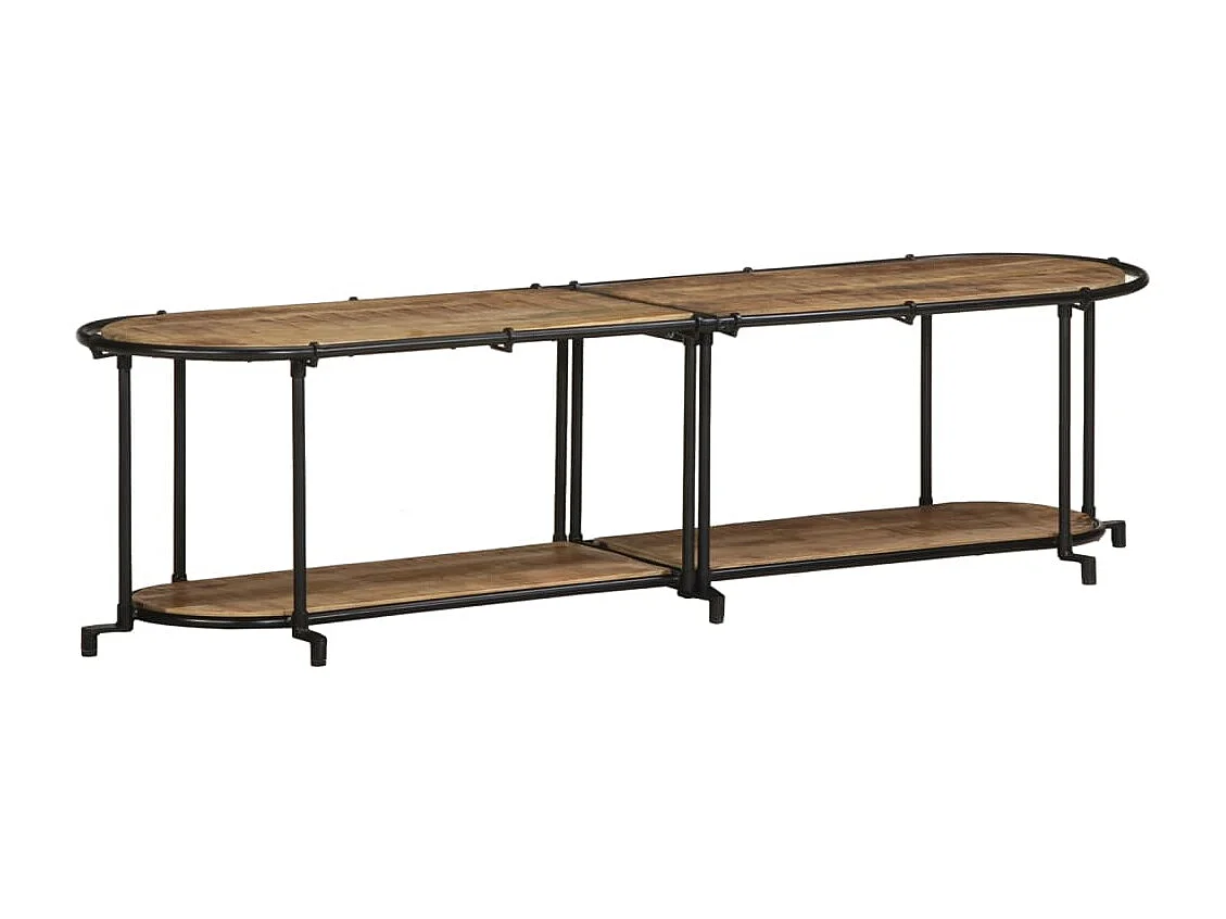 TV-Schrank 160x42x40 cm massives rohes Mangoholz