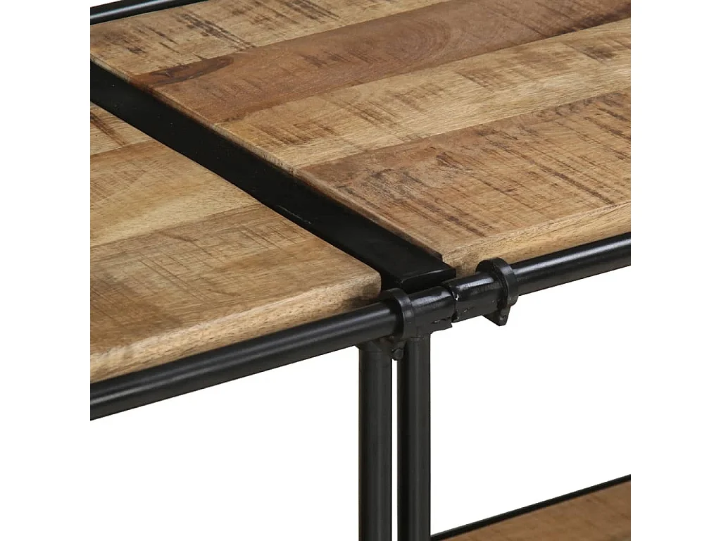 Mobile porta TV 160x42x40 cm legno massello di mango grezzo