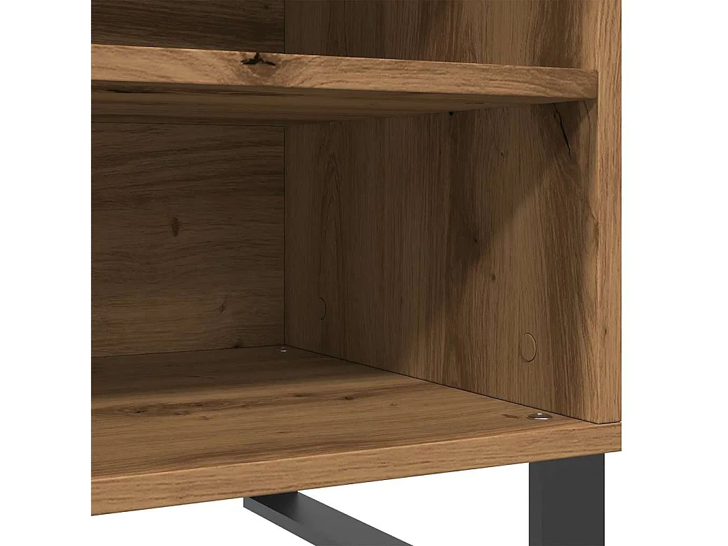 Armoire à disques chêne artisanal 84,5x38x48 cm bois ingénierie