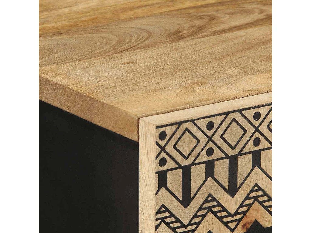 Aparador alto 60x33,5x110 cm madera maciza de mango crudo