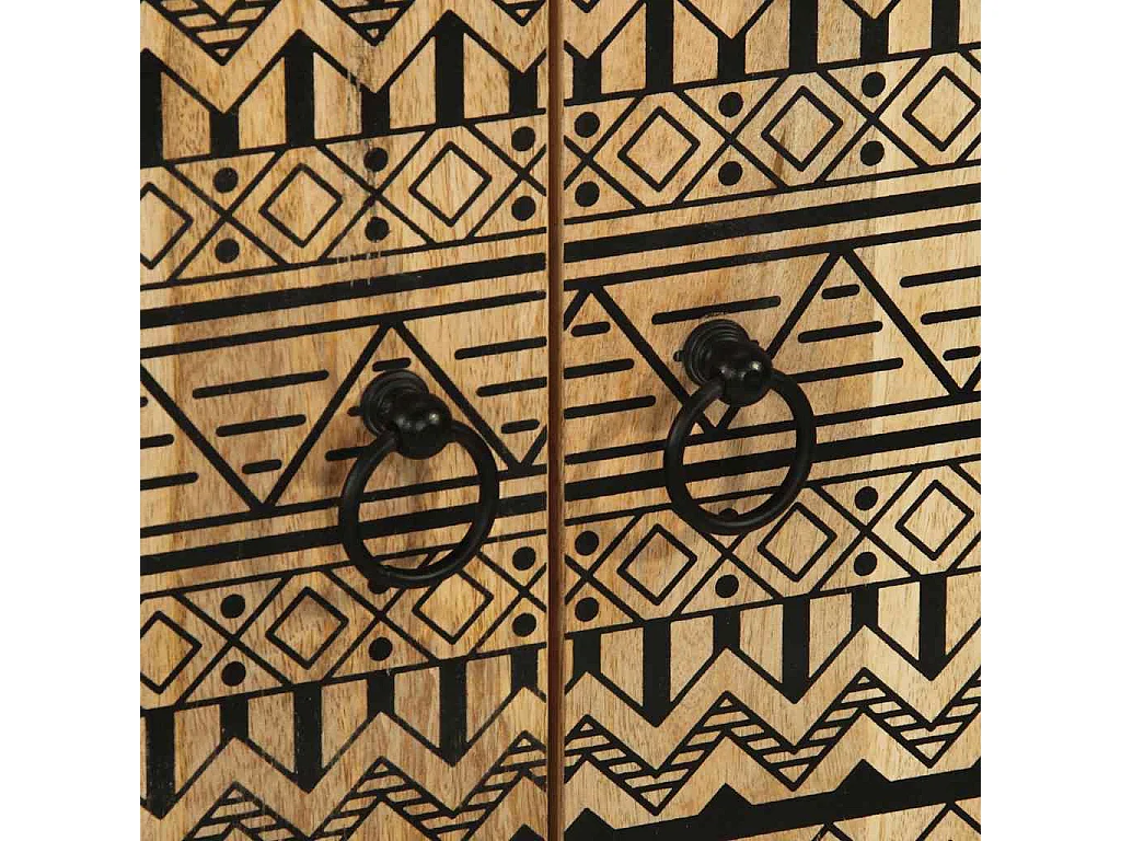 Aparador alto 60x33,5x110 cm madera maciza de mango crudo