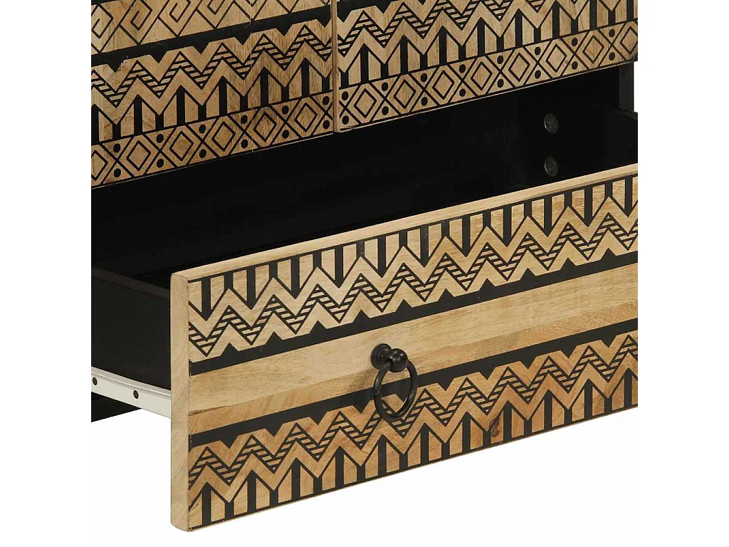 Aparador alto 60x33,5x110 cm madera maciza de mango crudo