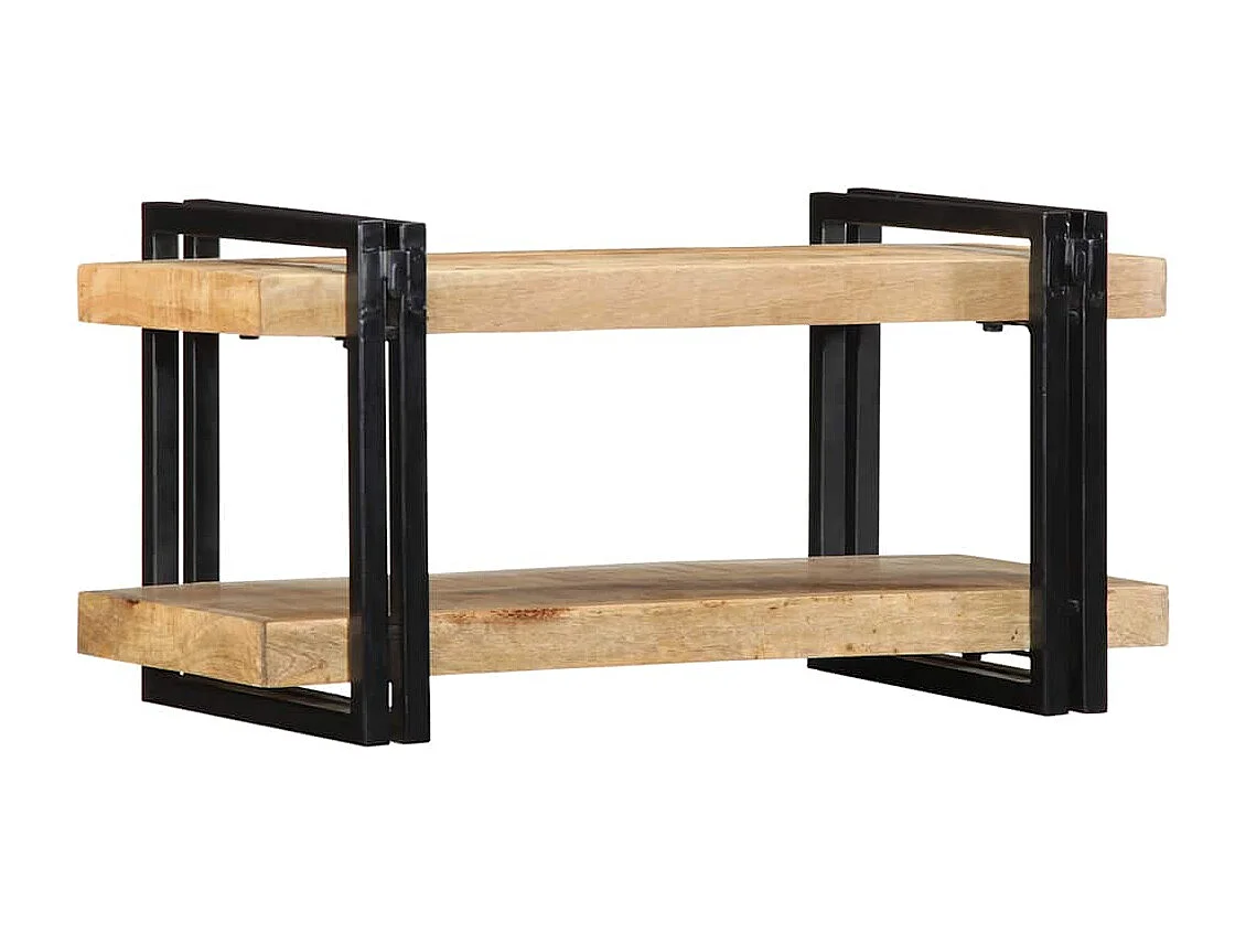 étagère murale 70x33x35 cm bois de manguier massif brut