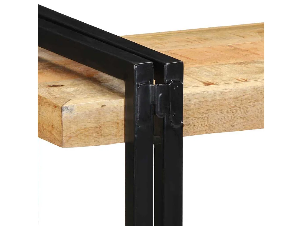 étagère murale 70x33x35 cm bois de manguier massif brut