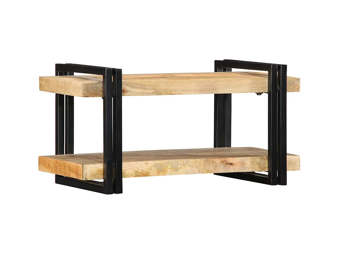 étagère murale 70x33x35 cm bois de manguier massif brut