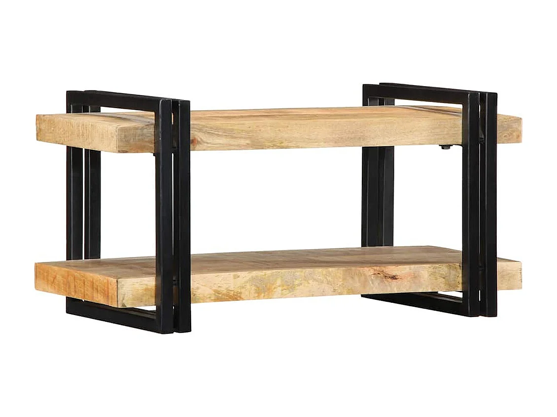 étagère murale 70x33x35 cm bois de manguier massif brut