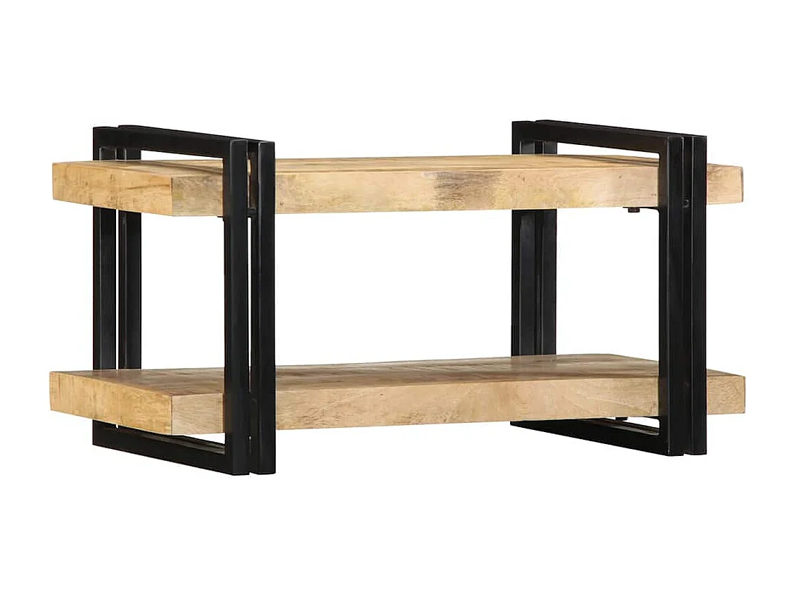 étagère murale 70x33x35 cm bois de manguier massif brut