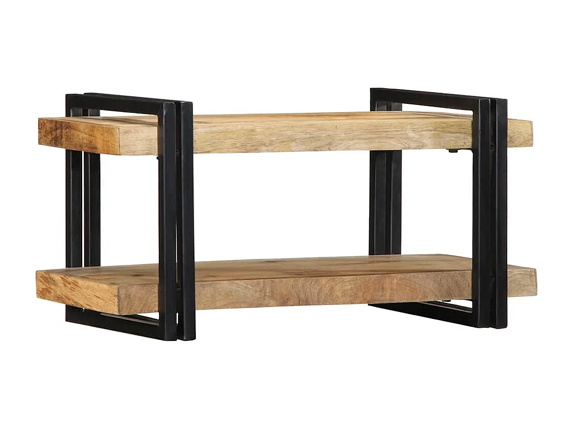 étagère murale 70x33x35 cm bois de manguier massif brut