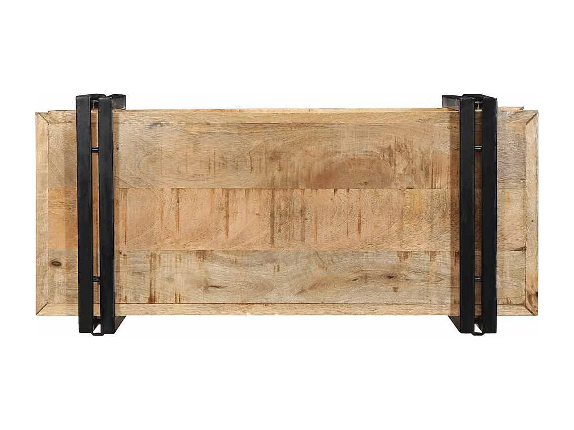 étagère murale 70x33x35 cm bois de manguier massif brut