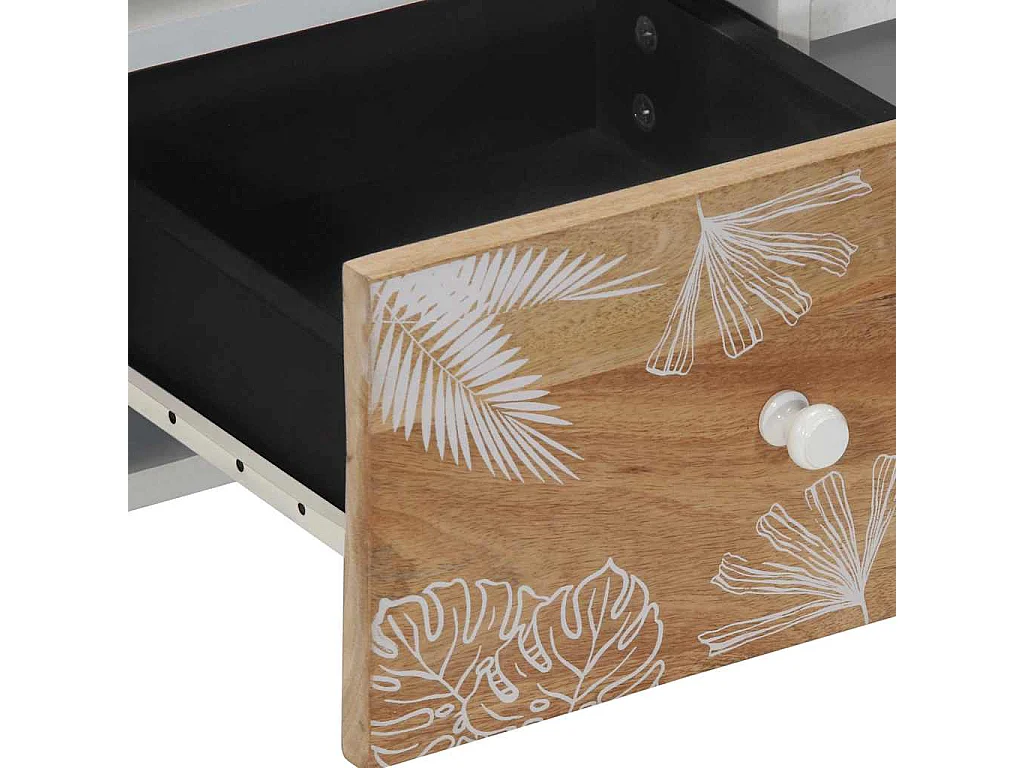 Meuble TV 100x33,5x46 cm bois massif de manguier