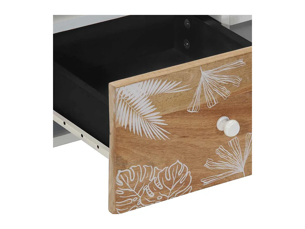 Mueble de TV 100x33,5x46 cm madera maciza de mango