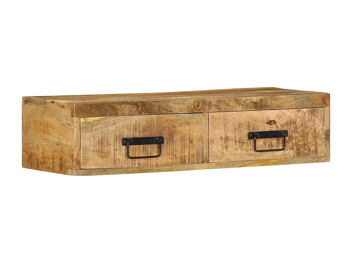 Wandmeubel TV 80x30x19 cm massief ruw mangohout