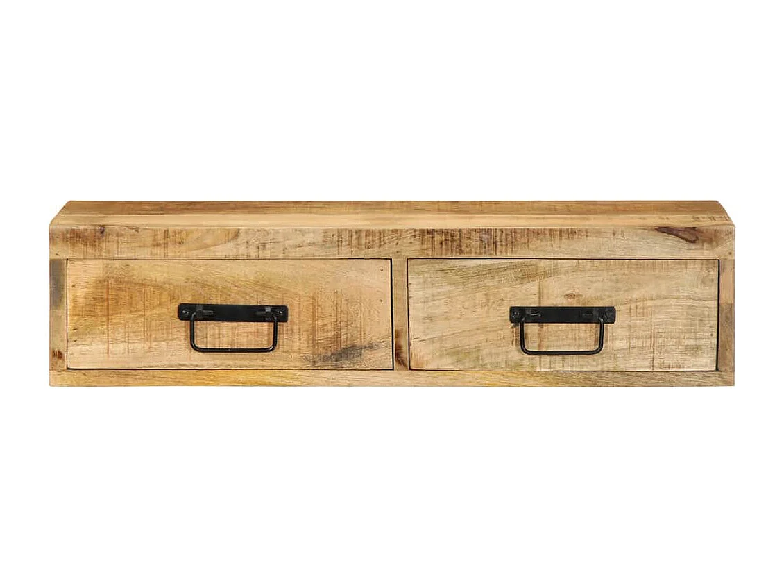 Wandmeubel TV 80x30x19 cm massief ruw mangohout