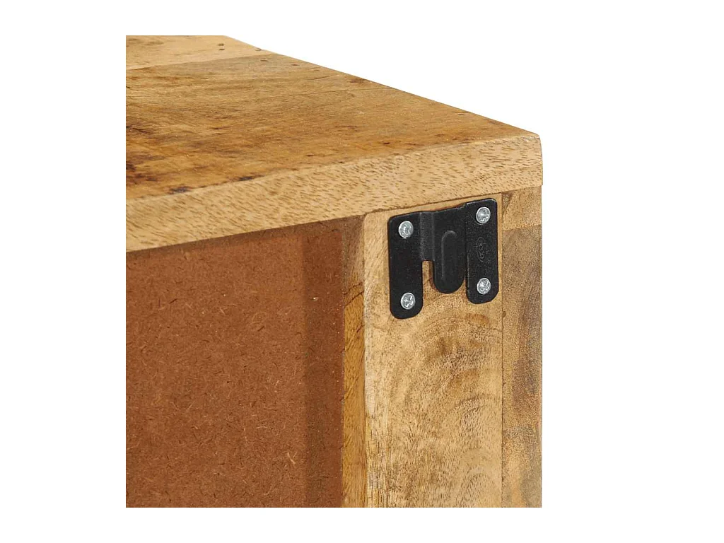 Mueble de TV de pared 80x30x19 cm madera maciza de mango en bruto