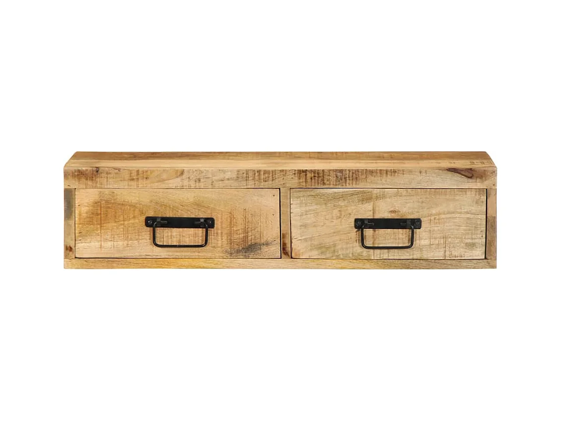Mueble de TV de pared 80x30x19 cm madera maciza de mango en bruto