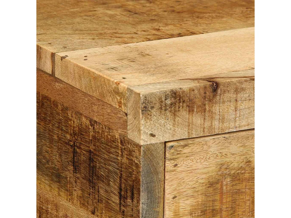 Mueble de TV de pared 80x30x19 cm madera maciza de mango en bruto