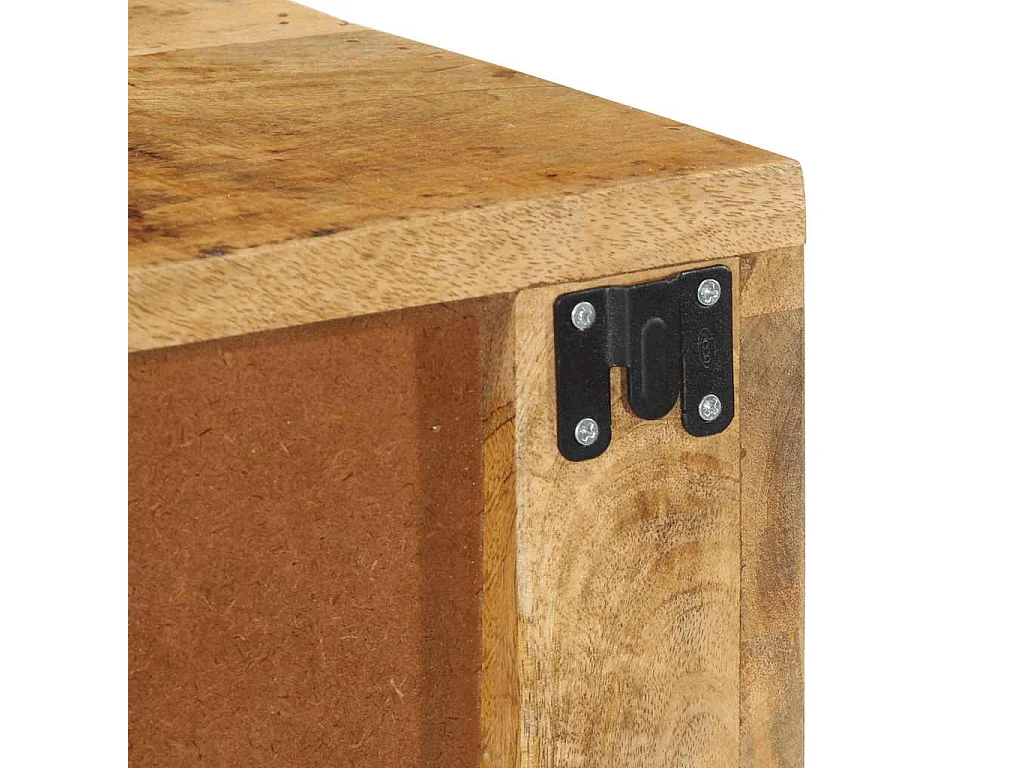 Móvel de TV de parede 80x30x19 cm madeira de manga maciça crua