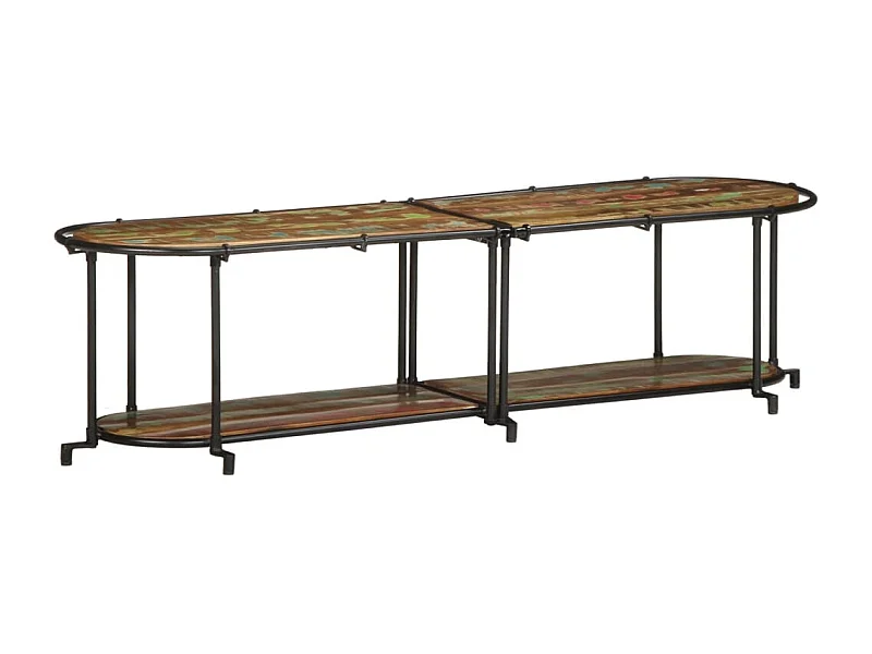 Meuble TV 160x42x40 cm bois massif de récupération