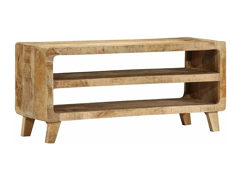 Meuble TV 105x46x32 cm bois massif de manguier brut