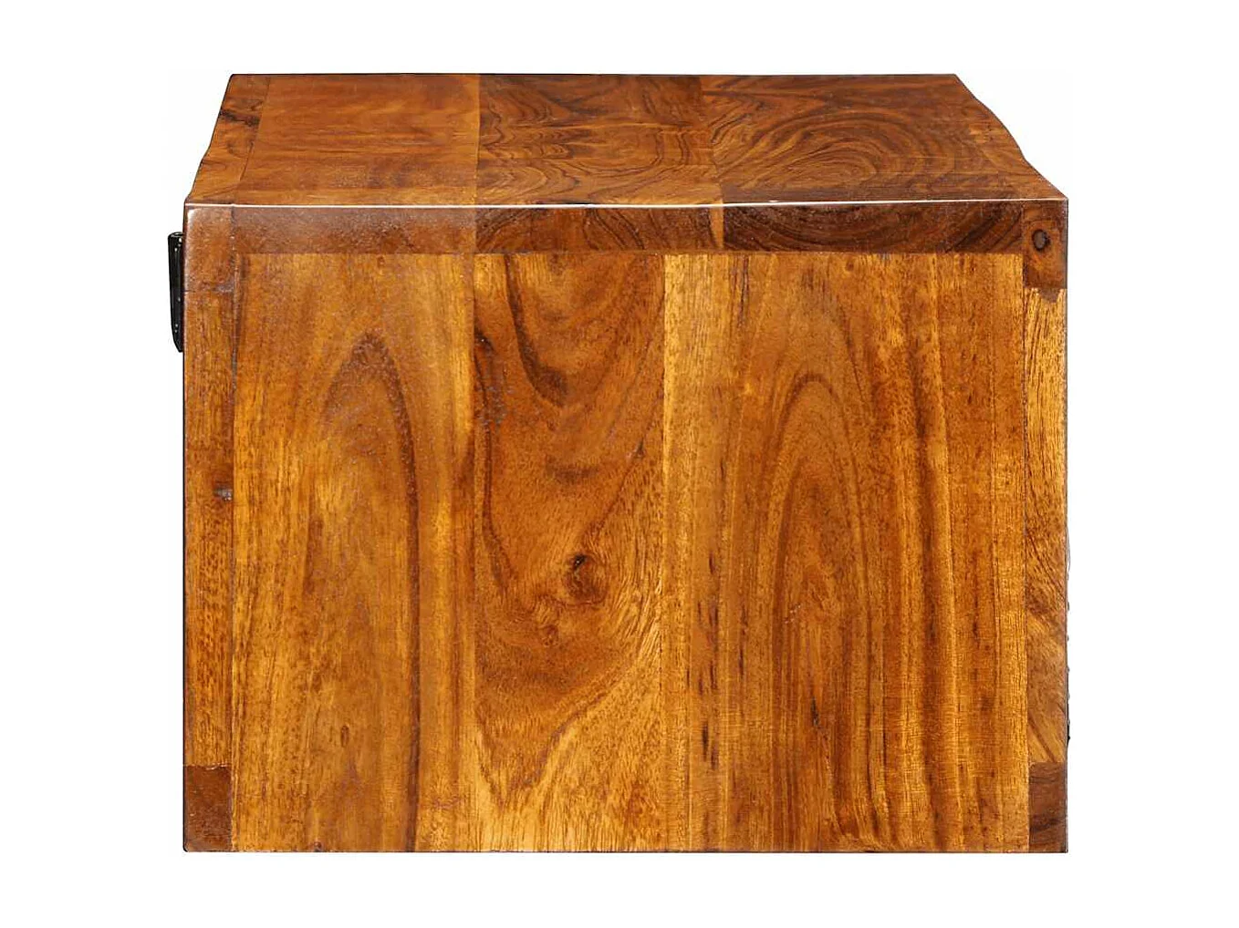 Meuble TV mural multicolore 100x30x22 bois massif d'acacia