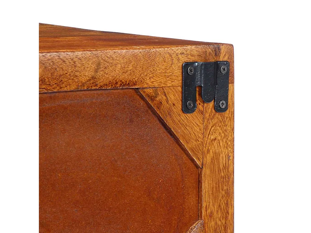 Meuble TV mural multicolore 100x30x22 bois massif d'acacia