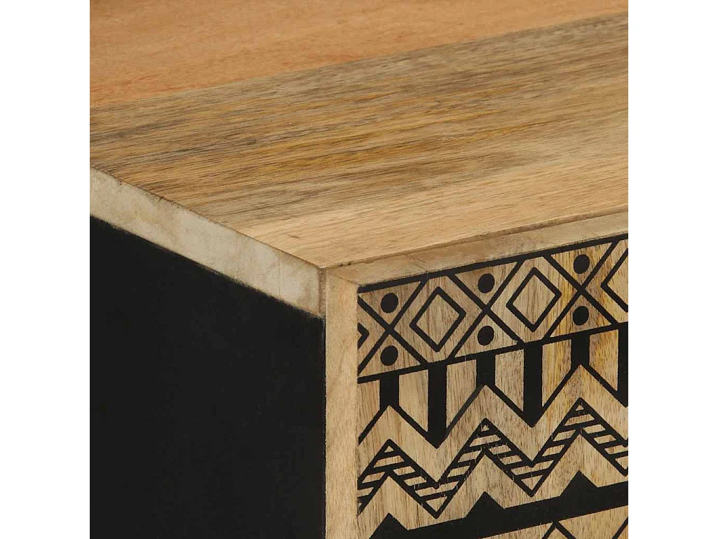 Aparador 90x33,5x75 cm madera maciza de mango crudo