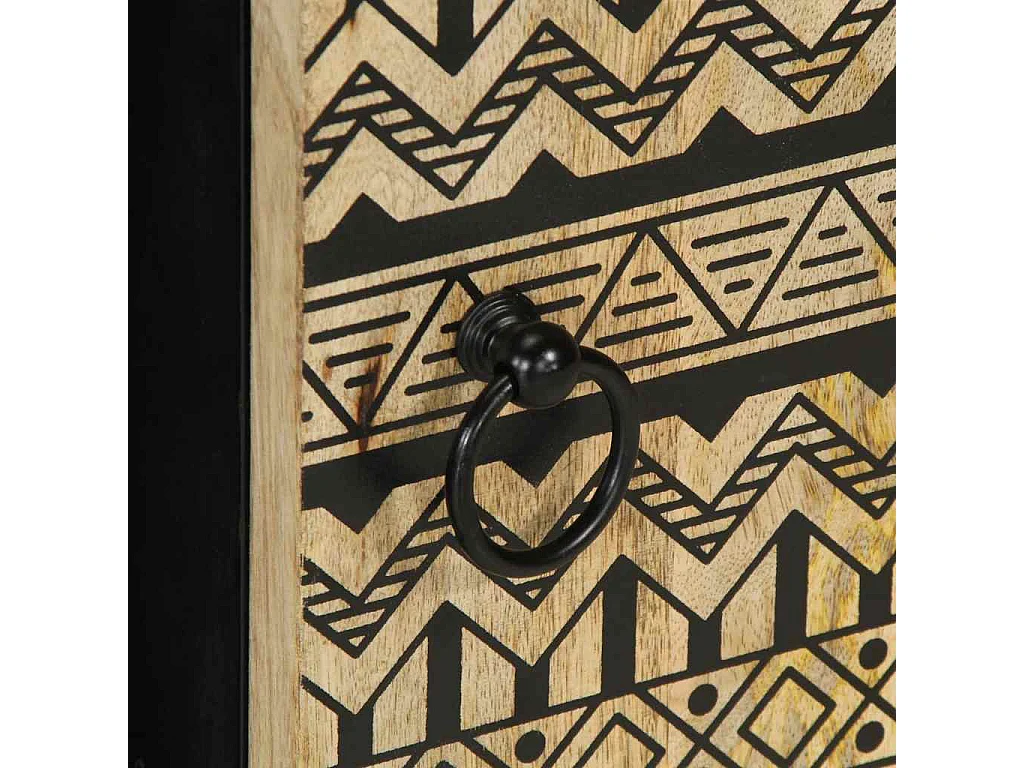 Aparador 90x33,5x75 cm madera maciza de mango crudo