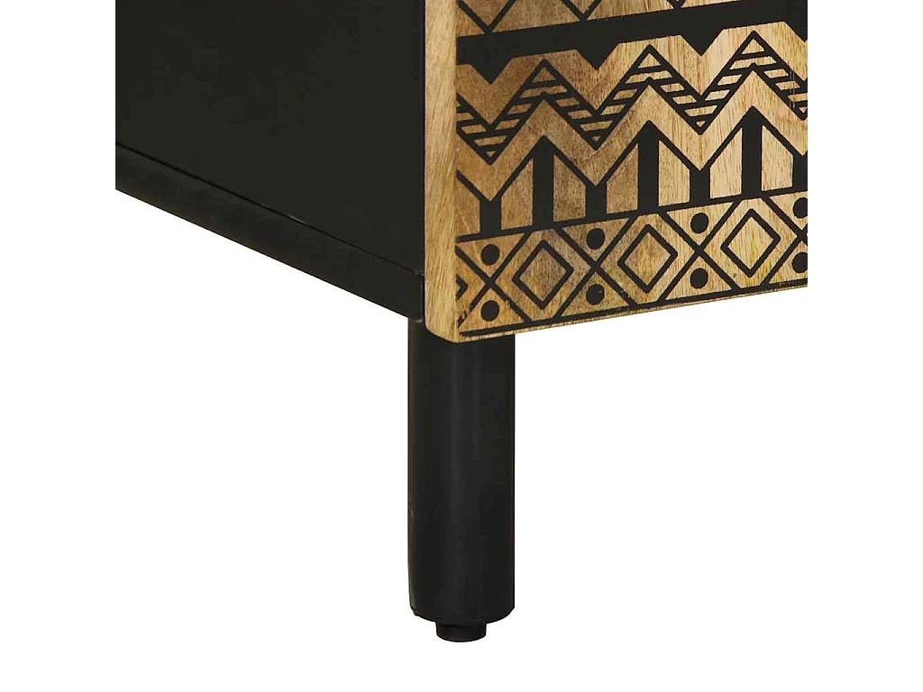 Aparador 90x33,5x75 cm madera maciza de mango crudo