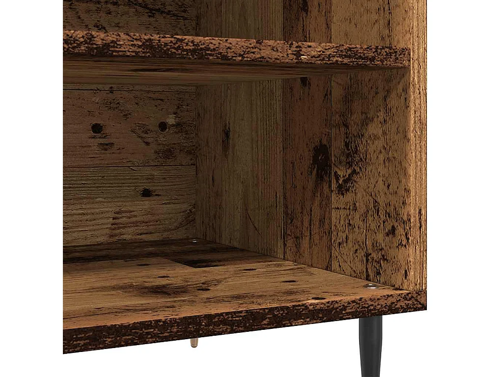 Armoire à disques vieux bois 84,5x38x48 cm bois d'ingénierie