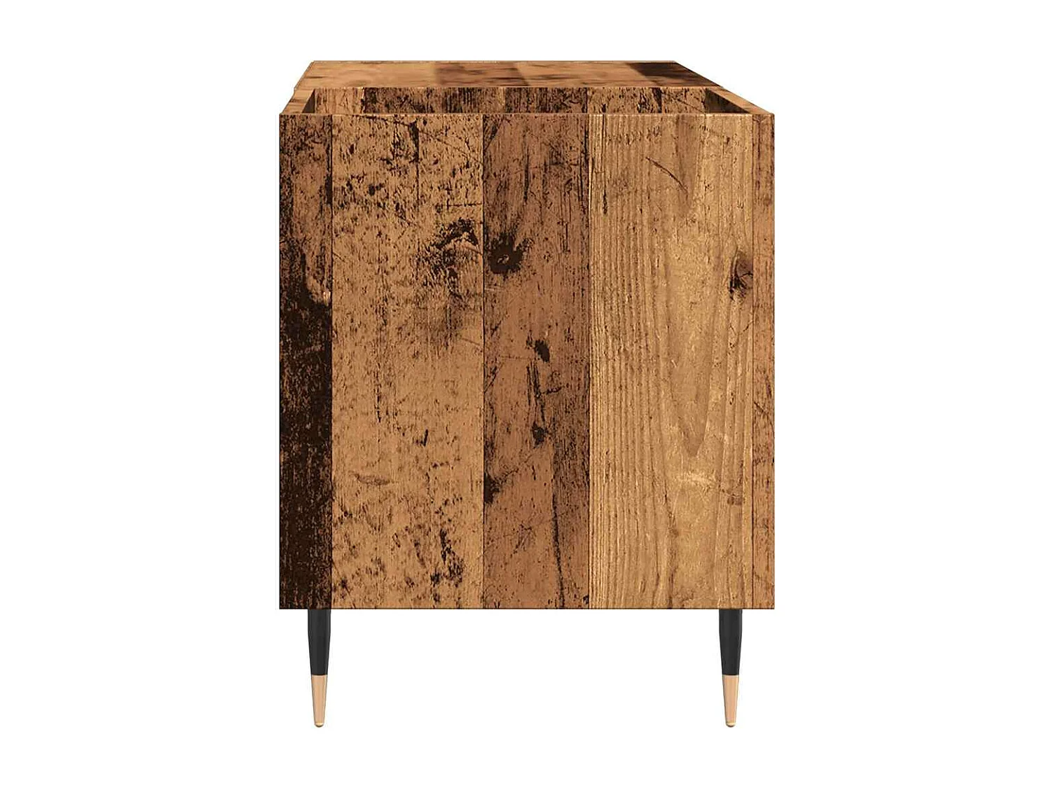 Armoire à disques vieux bois 84,5x38x48 cm bois d'ingénierie