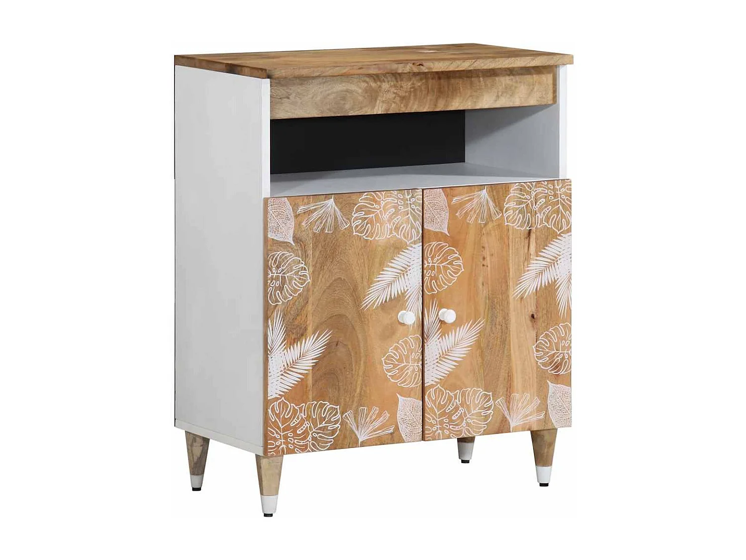 Credenza 60x33,5x75 cm in legno massello di mango