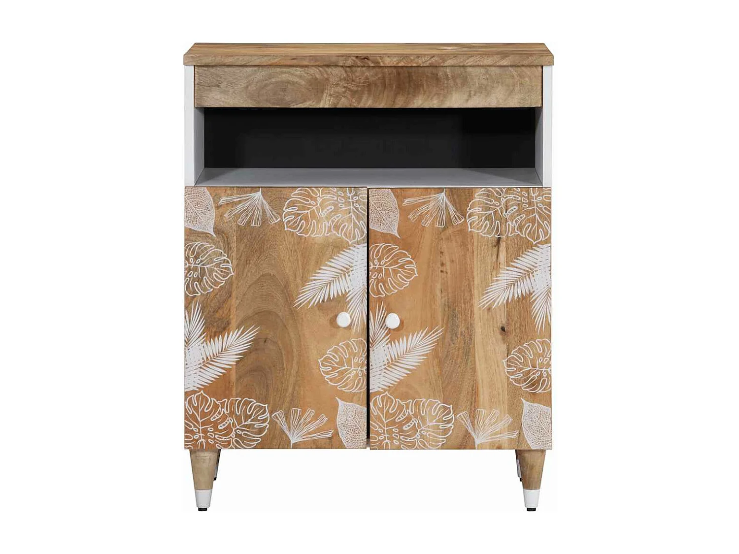 Credenza 60x33,5x75 cm in legno massello di mango