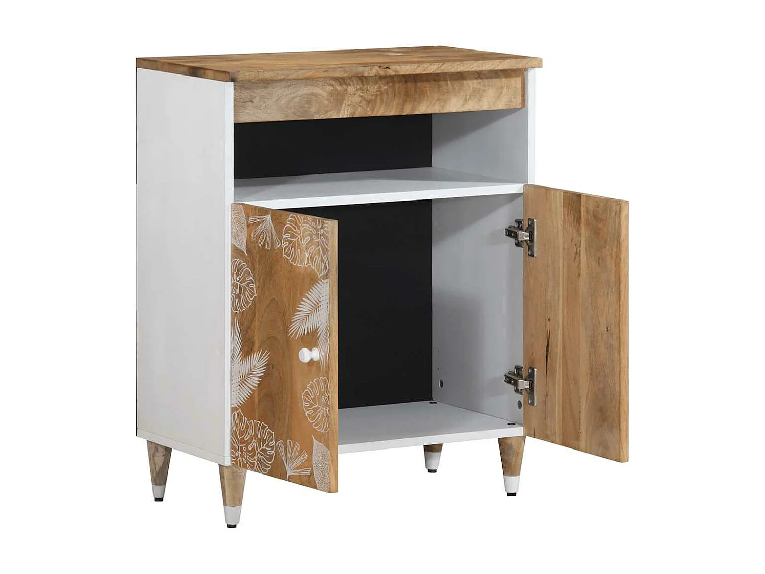 Credenza 60x33,5x75 cm in legno massello di mango