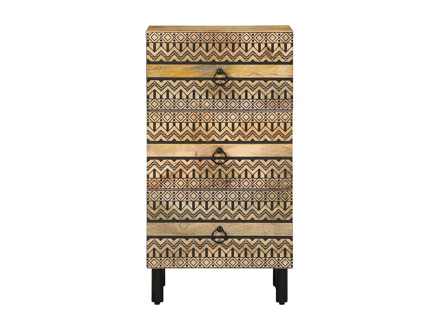 Aparador 40x33,5x75 cm madera maciza de mango crudo