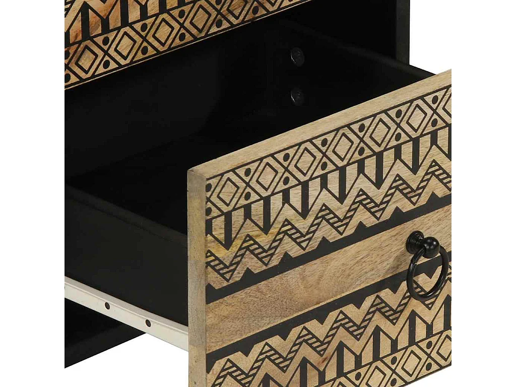 Aparador 40x33,5x75 cm madera maciza de mango crudo