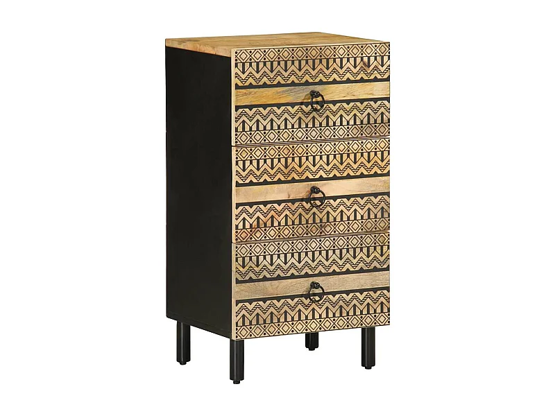 Aparador 40x33,5x75 cm madera maciza de mango crudo