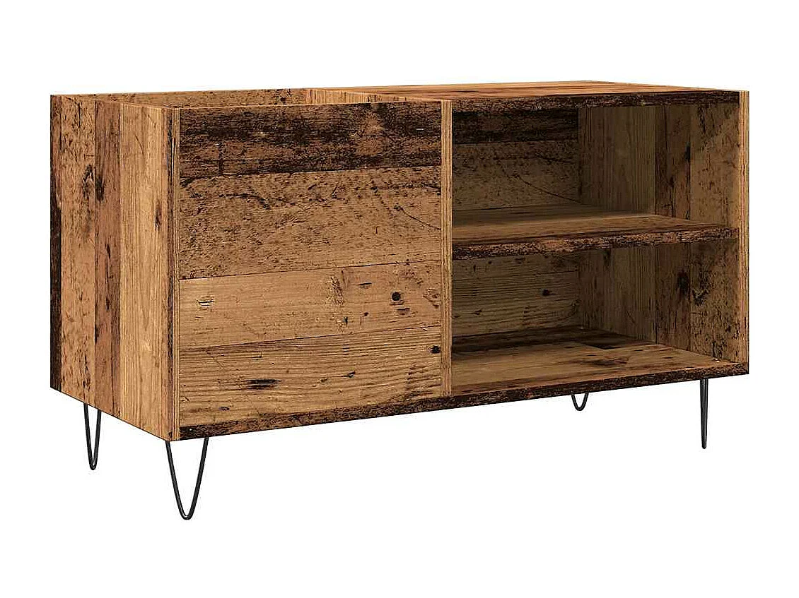 Armoire à disques vieux bois 84,5x38x48 cm bois d'ingénierie
