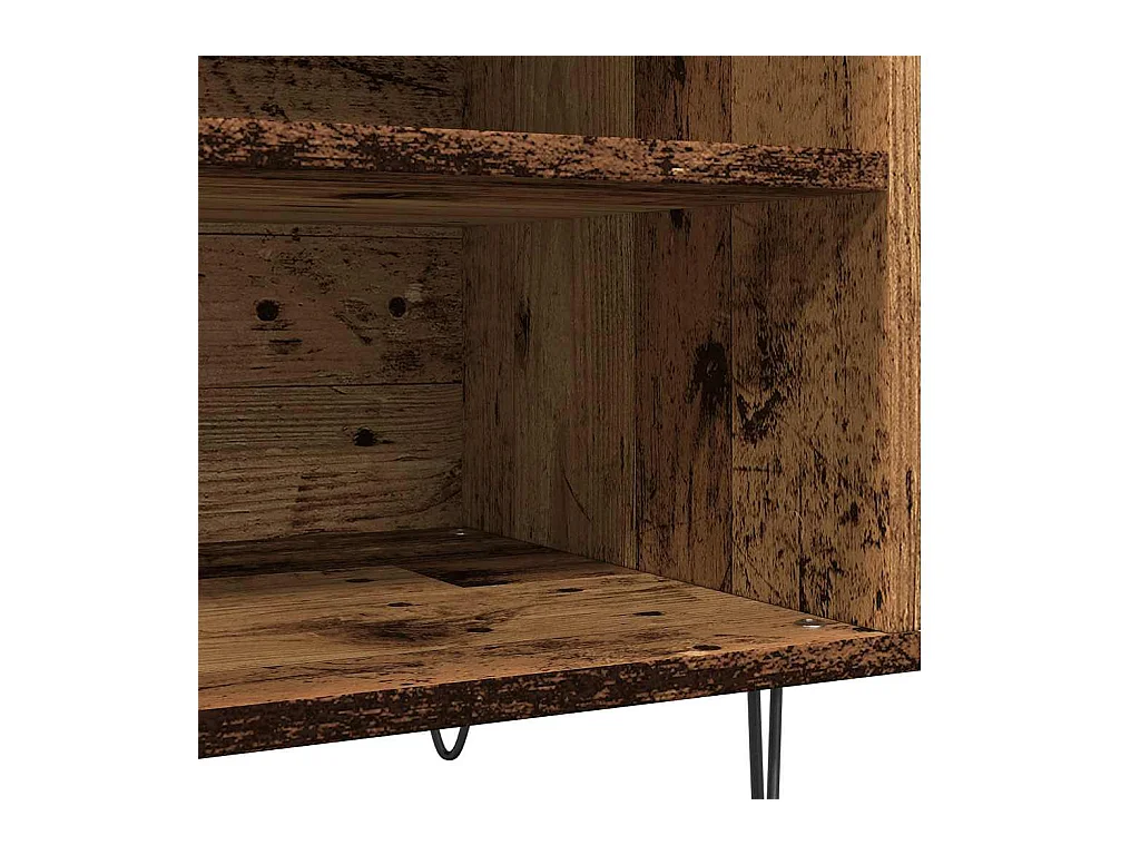 Armoire à disques vieux bois 84,5x38x48 cm bois d'ingénierie