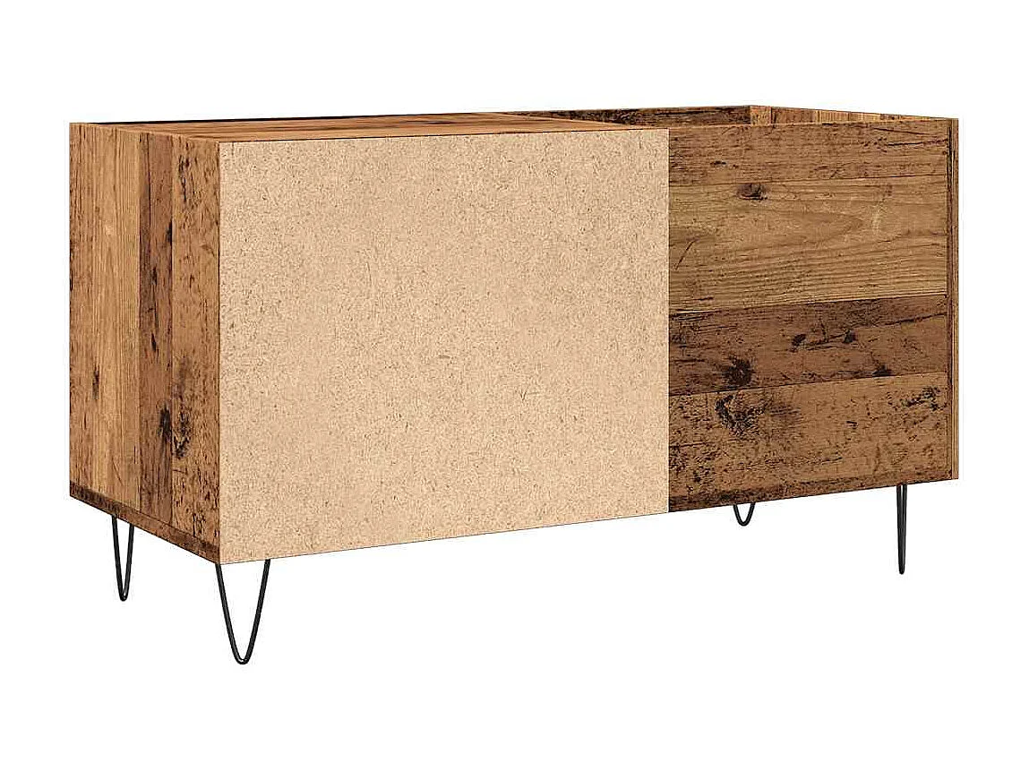 Armoire à disques vieux bois 84,5x38x48 cm bois d'ingénierie