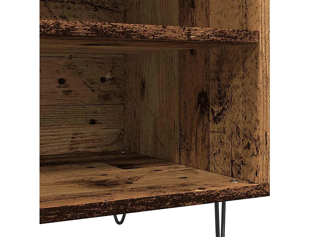 Armoire à disques vieux bois 84,5x38x48 cm bois d'ingénierie