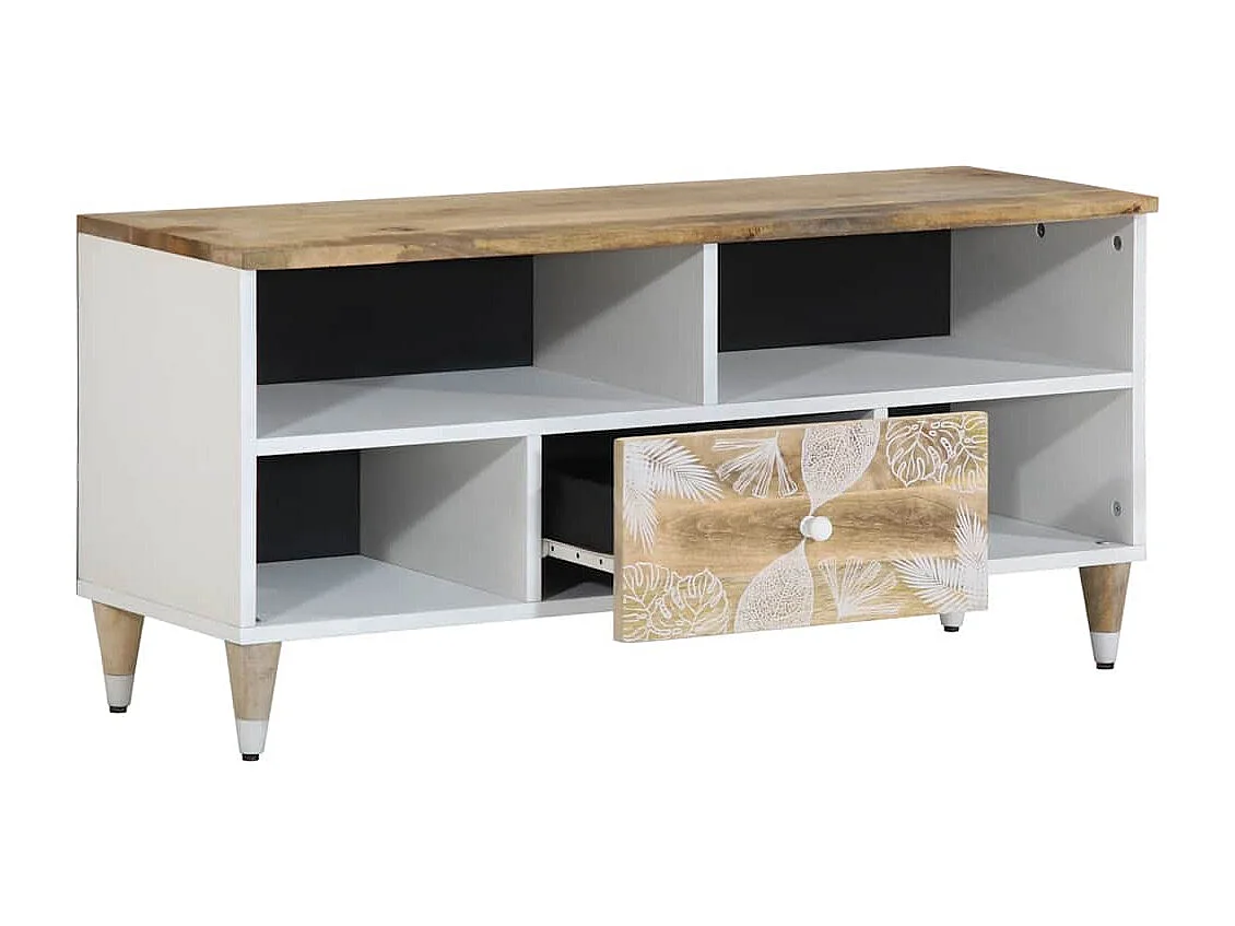 Móvel TV 100x33,5x46 cm madeira maciça de manga