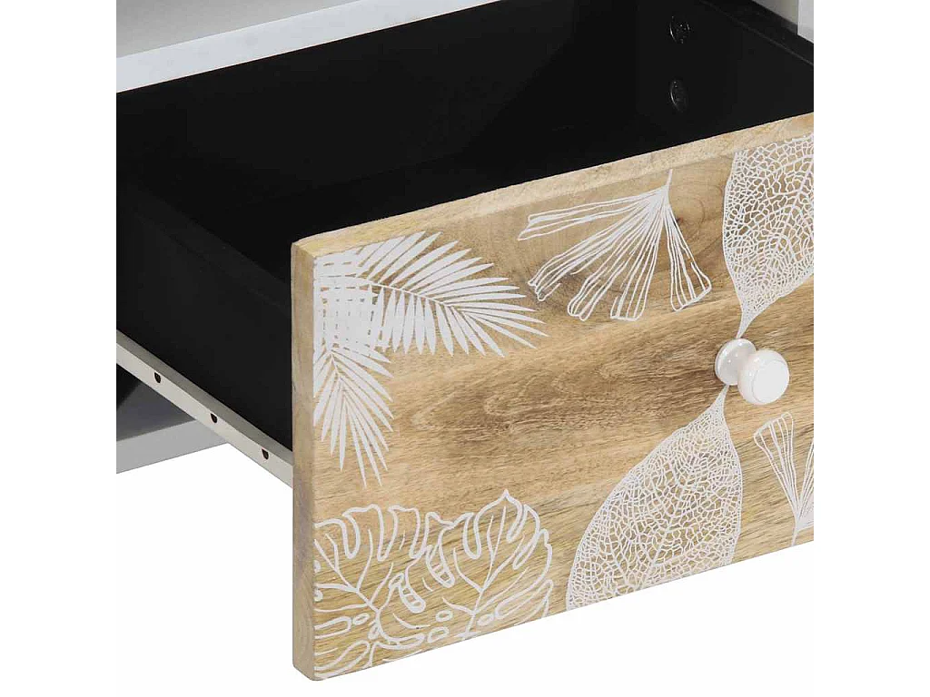 Meuble TV 100x33,5x46 cm bois massif de manguier